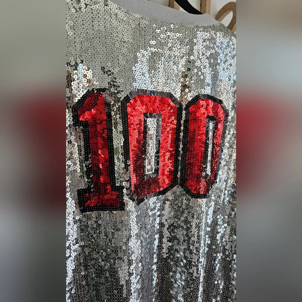 NWT Disney x Forever 21 Silver Sequin Mickey Mouse T-Shirt Mini Dress XL - Picture 7 of 13